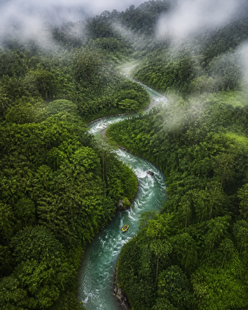 Sungai Palayangan mengalir di tengah hutan Pangalengan